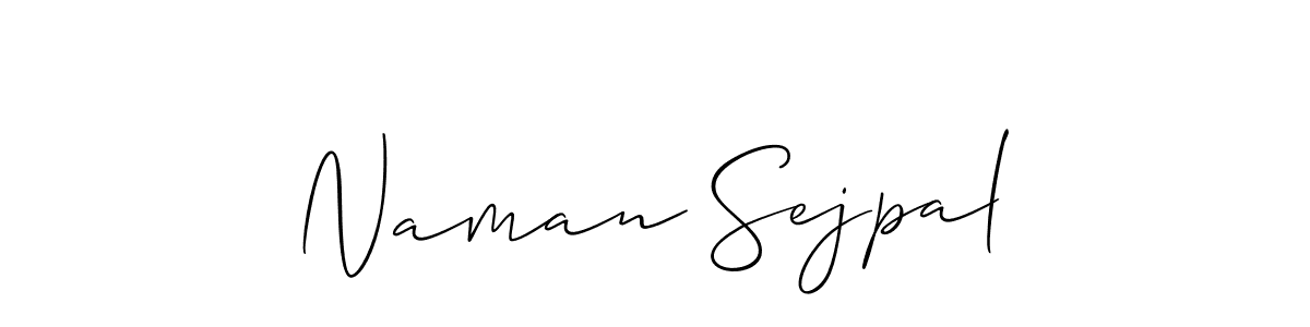 if you are searching for the best signature style for your name Naman Sejpal. so please give up your signature search. here we have designed multiple signature styles  using Allison_Script. Naman Sejpal signature style 2 images and pictures png