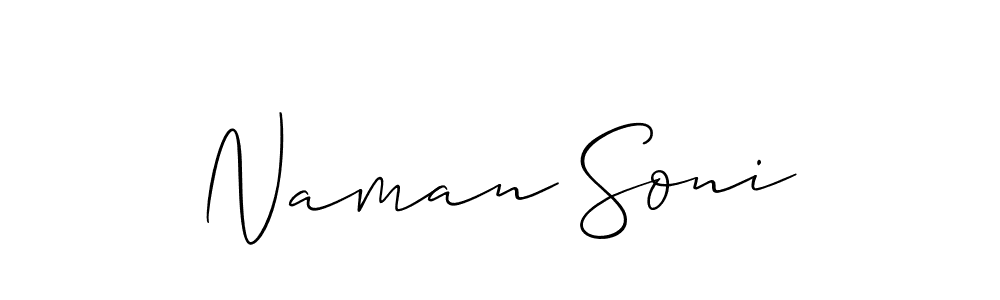The best way (Allison_Script) to make a short signature is to pick only two or three words in your name. The name Naman Soni include a total of six letters. For converting this name. Naman Soni signature style 2 images and pictures png