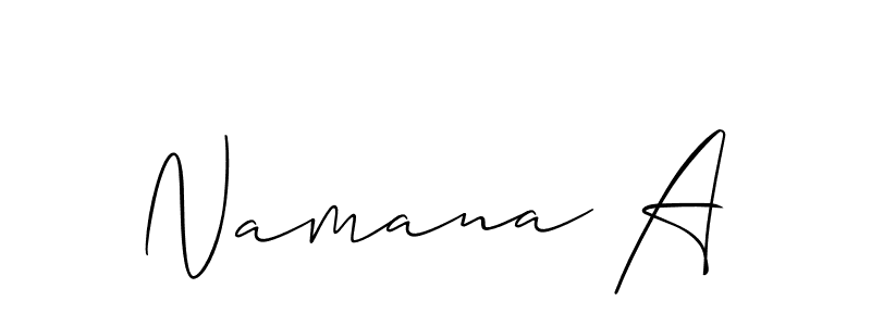 This is the best signature style for the Namana A name. Also you like these signature font (Allison_Script). Mix name signature. Namana A signature style 2 images and pictures png