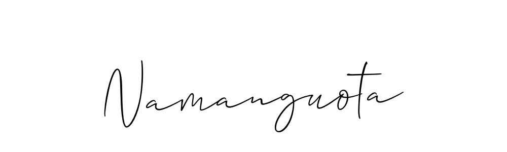 Also we have Namanguota name is the best signature style. Create professional handwritten signature collection using Allison_Script autograph style. Namanguota signature style 2 images and pictures png