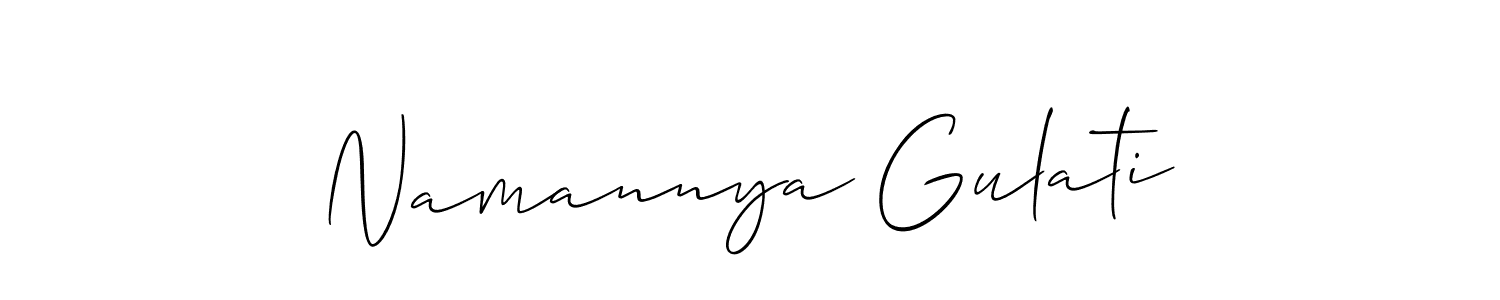 Namannya Gulati stylish signature style. Best Handwritten Sign (Allison_Script) for my name. Handwritten Signature Collection Ideas for my name Namannya Gulati. Namannya Gulati signature style 2 images and pictures png