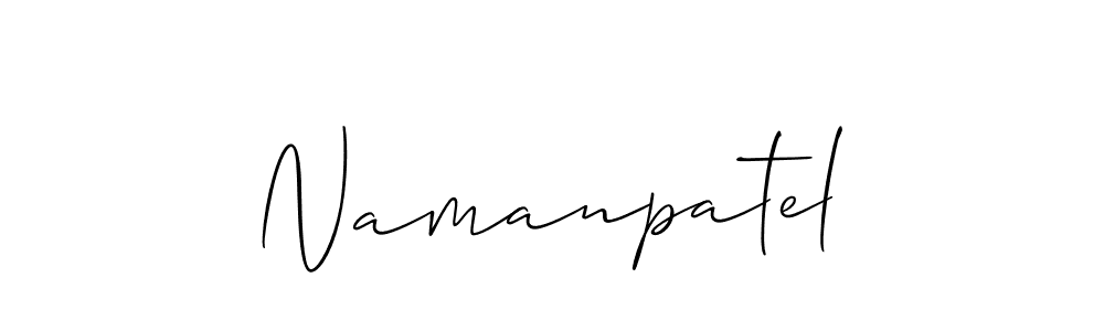 Design your own signature with our free online signature maker. With this signature software, you can create a handwritten (Allison_Script) signature for name Namanpatel. Namanpatel signature style 2 images and pictures png