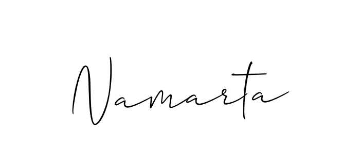 How to make Namarta name signature. Use Allison_Script style for creating short signs online. This is the latest handwritten sign. Namarta signature style 2 images and pictures png