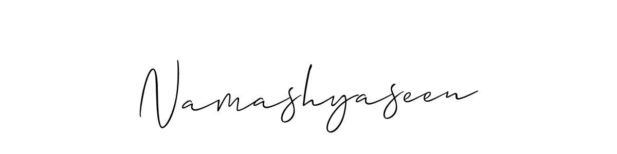 The best way (Allison_Script) to make a short signature is to pick only two or three words in your name. The name Namashyaseen include a total of six letters. For converting this name. Namashyaseen signature style 2 images and pictures png