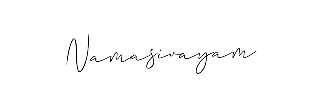You should practise on your own different ways (Allison_Script) to write your name (Namasivayam) in signature. don't let someone else do it for you. Namasivayam signature style 2 images and pictures png