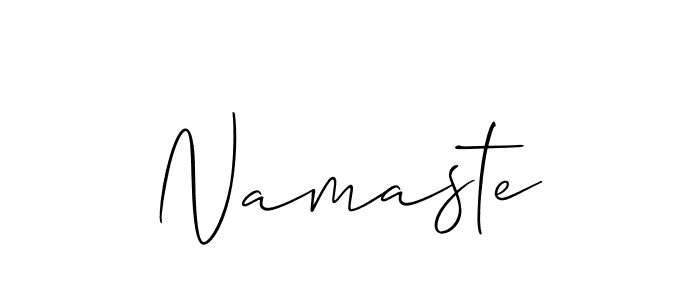 The best way (Allison_Script) to make a short signature is to pick only two or three words in your name. The name Namaste include a total of six letters. For converting this name. Namaste signature style 2 images and pictures png