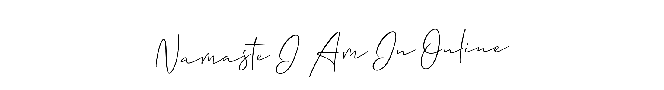Similarly Allison_Script is the best handwritten signature design. Signature creator online .You can use it as an online autograph creator for name Namaste I Am In Online. Namaste I Am In Online signature style 2 images and pictures png