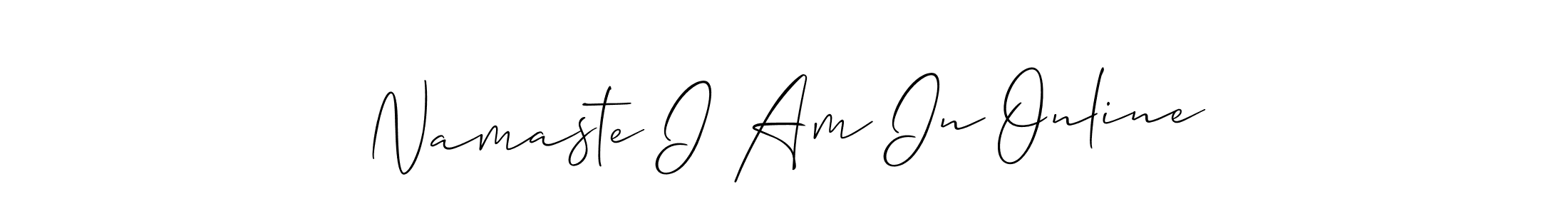 Similarly Allison_Script is the best handwritten signature design. Signature creator online .You can use it as an online autograph creator for name Namaste I Am In Online. Namaste I Am In Online signature style 2 images and pictures png