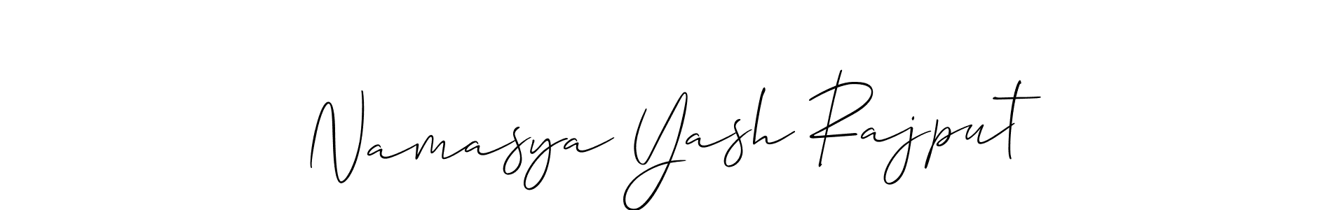 Create a beautiful signature design for name Namasya Yash Rajput. With this signature (Allison_Script) fonts, you can make a handwritten signature for free. Namasya Yash Rajput signature style 2 images and pictures png