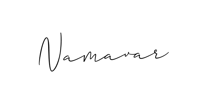 How to make Namavar signature? Allison_Script is a professional autograph style. Create handwritten signature for Namavar name. Namavar signature style 2 images and pictures png
