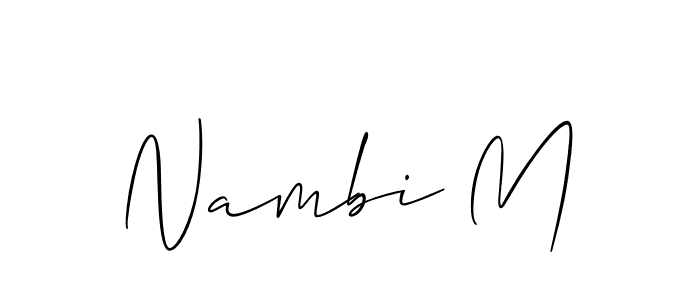 This is the best signature style for the Nambi M name. Also you like these signature font (Allison_Script). Mix name signature. Nambi M signature style 2 images and pictures png