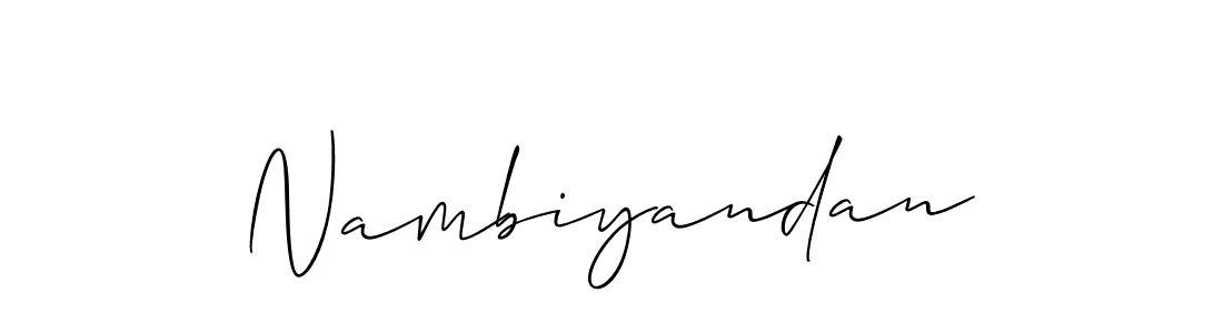 How to make Nambiyandan signature? Allison_Script is a professional autograph style. Create handwritten signature for Nambiyandan name. Nambiyandan signature style 2 images and pictures png