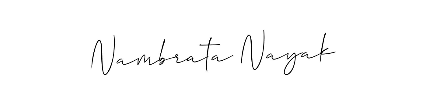 Make a beautiful signature design for name Nambrata Nayak. With this signature (Allison_Script) style, you can create a handwritten signature for free. Nambrata Nayak signature style 2 images and pictures png