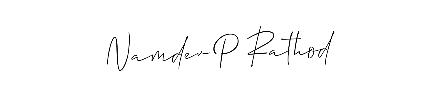 It looks lik you need a new signature style for name Namdev P Rathod. Design unique handwritten (Allison_Script) signature with our free signature maker in just a few clicks. Namdev P Rathod signature style 2 images and pictures png