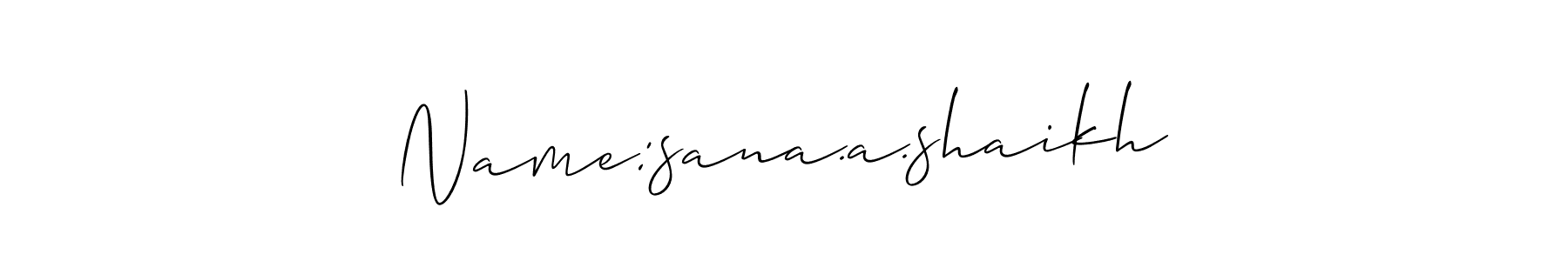 How to Draw Name:sana.a.shaikh signature style? Allison_Script is a latest design signature styles for name Name:sana.a.shaikh. Name:sana.a.shaikh signature style 2 images and pictures png