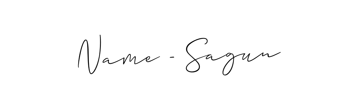 How to make Name - Sagun name signature. Use Allison_Script style for creating short signs online. This is the latest handwritten sign. Name - Sagun signature style 2 images and pictures png