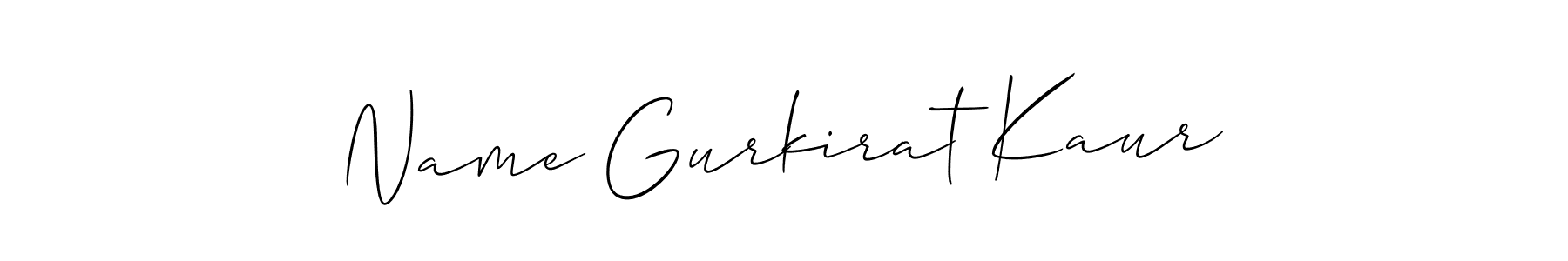 Use a signature maker to create a handwritten signature online. With this signature software, you can design (Allison_Script) your own signature for name Name Gurkirat Kaur. Name Gurkirat Kaur signature style 2 images and pictures png