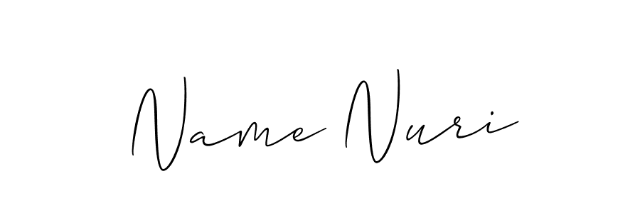 Create a beautiful signature design for name Name Nuri. With this signature (Allison_Script) fonts, you can make a handwritten signature for free. Name Nuri signature style 2 images and pictures png