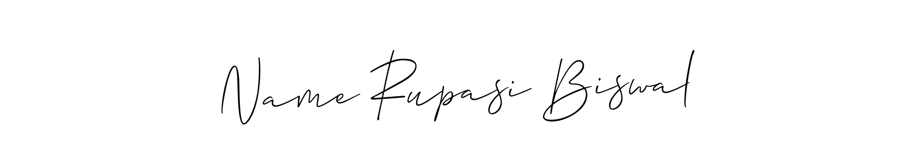 The best way (Allison_Script) to make a short signature is to pick only two or three words in your name. The name Name Rupasi Biswal include a total of six letters. For converting this name. Name Rupasi Biswal signature style 2 images and pictures png