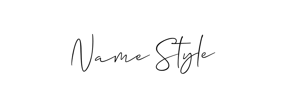 Make a beautiful signature design for name Name Style. With this signature (Allison_Script) style, you can create a handwritten signature for free. Name Style signature style 2 images and pictures png