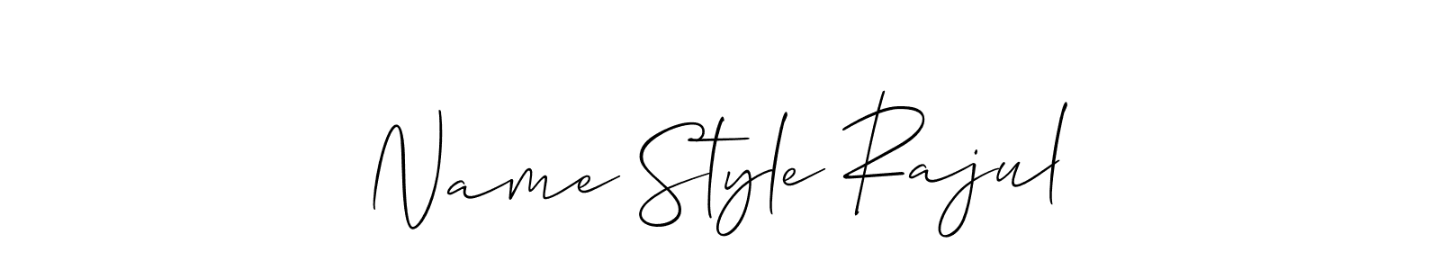 How to make Name Style Rajul name signature. Use Allison_Script style for creating short signs online. This is the latest handwritten sign. Name Style Rajul signature style 2 images and pictures png