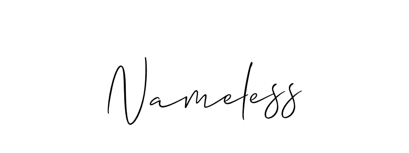 Similarly Allison_Script is the best handwritten signature design. Signature creator online .You can use it as an online autograph creator for name Nameless. Nameless signature style 2 images and pictures png