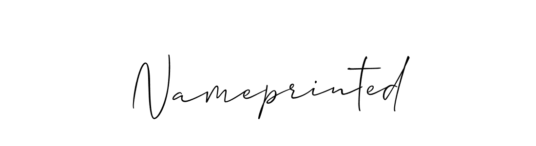 You should practise on your own different ways (Allison_Script) to write your name (Nameprinted) in signature. don't let someone else do it for you. Nameprinted signature style 2 images and pictures png