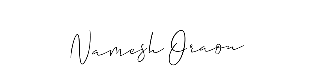 How to make Namesh Oraon name signature. Use Allison_Script style for creating short signs online. This is the latest handwritten sign. Namesh Oraon signature style 2 images and pictures png