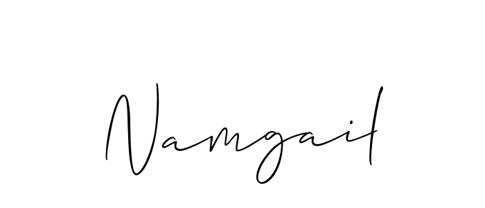 Also we have Namgail name is the best signature style. Create professional handwritten signature collection using Allison_Script autograph style. Namgail signature style 2 images and pictures png
