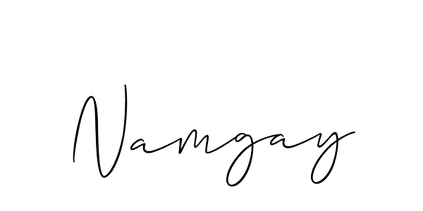 Design your own signature with our free online signature maker. With this signature software, you can create a handwritten (Allison_Script) signature for name Namgay. Namgay signature style 2 images and pictures png