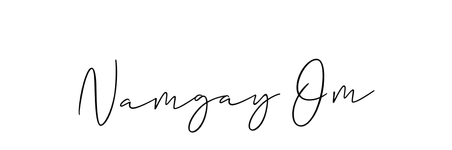 You should practise on your own different ways (Allison_Script) to write your name (Namgay Om) in signature. don't let someone else do it for you. Namgay Om signature style 2 images and pictures png