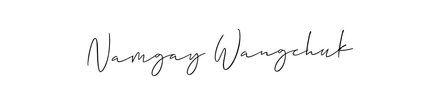 Create a beautiful signature design for name Namgay Wangchuk. With this signature (Allison_Script) fonts, you can make a handwritten signature for free. Namgay Wangchuk signature style 2 images and pictures png