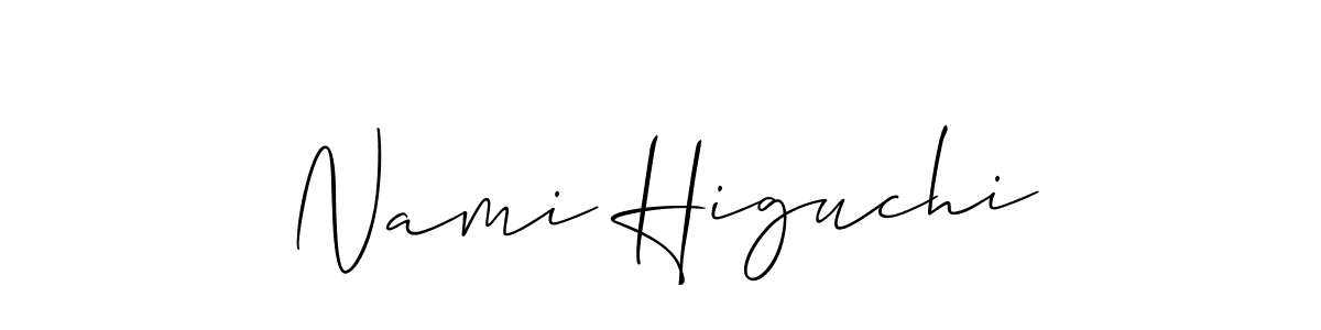 Also You can easily find your signature by using the search form. We will create Nami Higuchi name handwritten signature images for you free of cost using Allison_Script sign style. Nami Higuchi signature style 2 images and pictures png