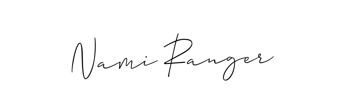 Also You can easily find your signature by using the search form. We will create Nami Ranger name handwritten signature images for you free of cost using Allison_Script sign style. Nami Ranger signature style 2 images and pictures png