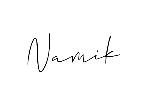 How to Draw Namik signature style? Allison_Script is a latest design signature styles for name Namik. Namik signature style 2 images and pictures png