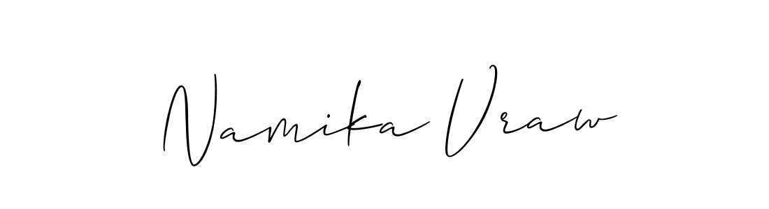 Make a short Namika Vraw signature style. Manage your documents anywhere anytime using Allison_Script. Create and add eSignatures, submit forms, share and send files easily. Namika Vraw signature style 2 images and pictures png