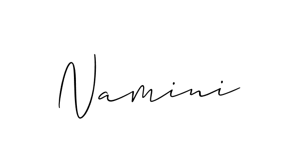 Allison_Script is a professional signature style that is perfect for those who want to add a touch of class to their signature. It is also a great choice for those who want to make their signature more unique. Get Namini name to fancy signature for free. Namini signature style 2 images and pictures png