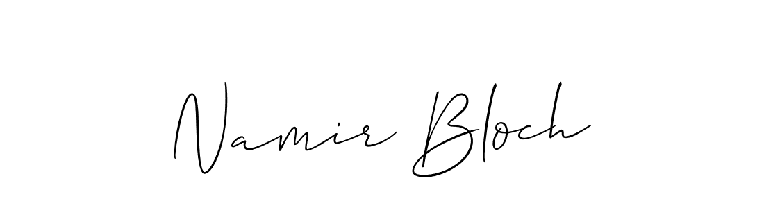 Use a signature maker to create a handwritten signature online. With this signature software, you can design (Allison_Script) your own signature for name Namir Bloch. Namir Bloch signature style 2 images and pictures png