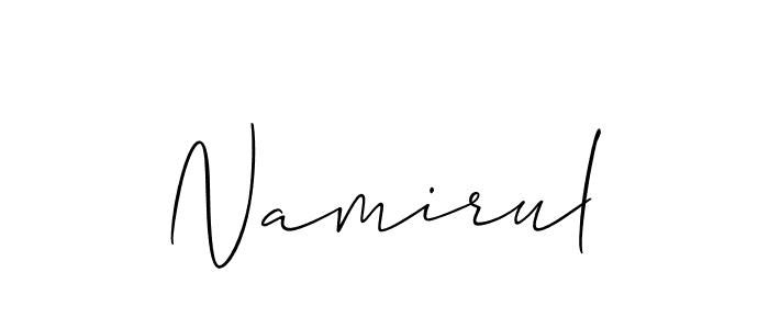 Make a beautiful signature design for name Namirul. With this signature (Allison_Script) style, you can create a handwritten signature for free. Namirul signature style 2 images and pictures png