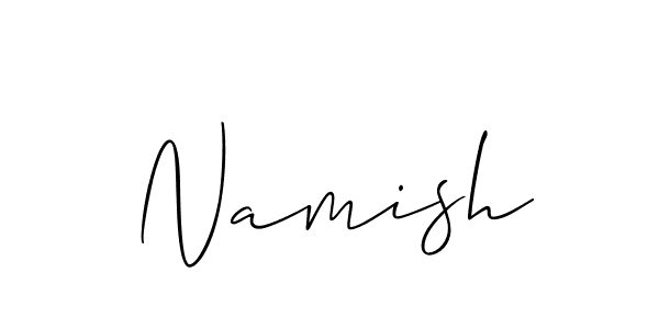 Make a beautiful signature design for name Namish. With this signature (Allison_Script) style, you can create a handwritten signature for free. Namish signature style 2 images and pictures png