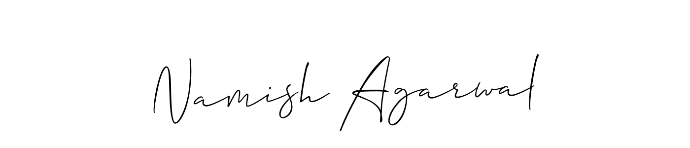 Also You can easily find your signature by using the search form. We will create Namish Agarwal name handwritten signature images for you free of cost using Allison_Script sign style. Namish Agarwal signature style 2 images and pictures png