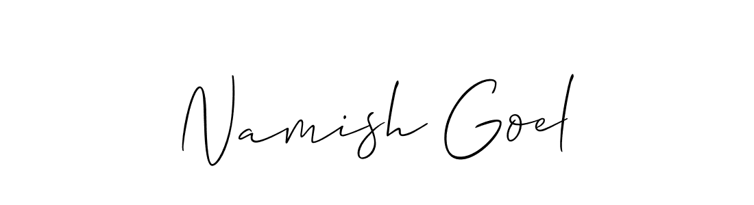 How to Draw Namish Goel signature style? Allison_Script is a latest design signature styles for name Namish Goel. Namish Goel signature style 2 images and pictures png