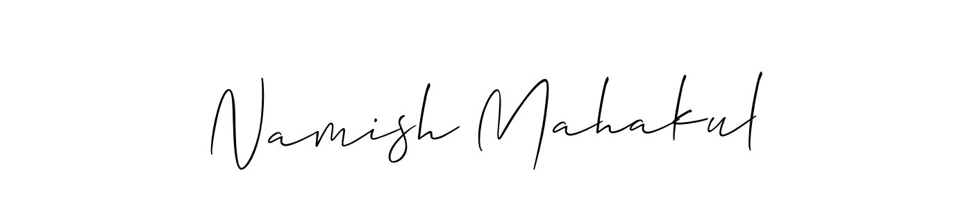 Use a signature maker to create a handwritten signature online. With this signature software, you can design (Allison_Script) your own signature for name Namish Mahakul. Namish Mahakul signature style 2 images and pictures png