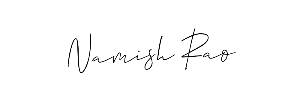 Namish Rao stylish signature style. Best Handwritten Sign (Allison_Script) for my name. Handwritten Signature Collection Ideas for my name Namish Rao. Namish Rao signature style 2 images and pictures png