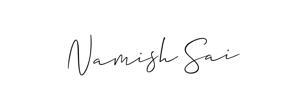 You can use this online signature creator to create a handwritten signature for the name Namish Sai. This is the best online autograph maker. Namish Sai signature style 2 images and pictures png