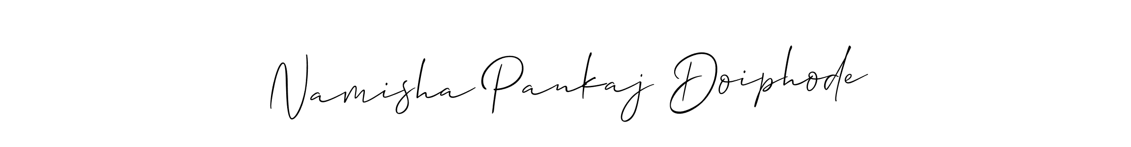Similarly Allison_Script is the best handwritten signature design. Signature creator online .You can use it as an online autograph creator for name Namisha Pankaj Doiphode. Namisha Pankaj Doiphode signature style 2 images and pictures png