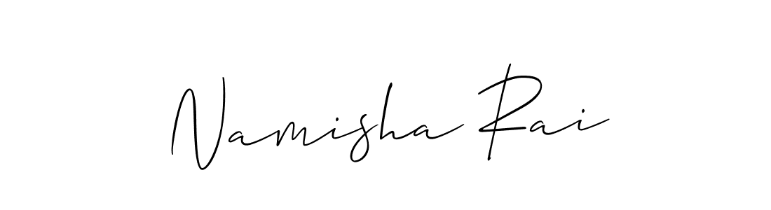 You should practise on your own different ways (Allison_Script) to write your name (Namisha Rai) in signature. don't let someone else do it for you. Namisha Rai signature style 2 images and pictures png