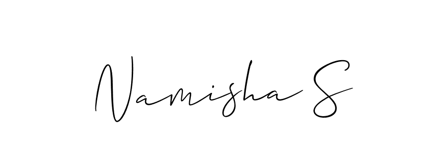 How to make Namisha S signature? Allison_Script is a professional autograph style. Create handwritten signature for Namisha S name. Namisha S signature style 2 images and pictures png