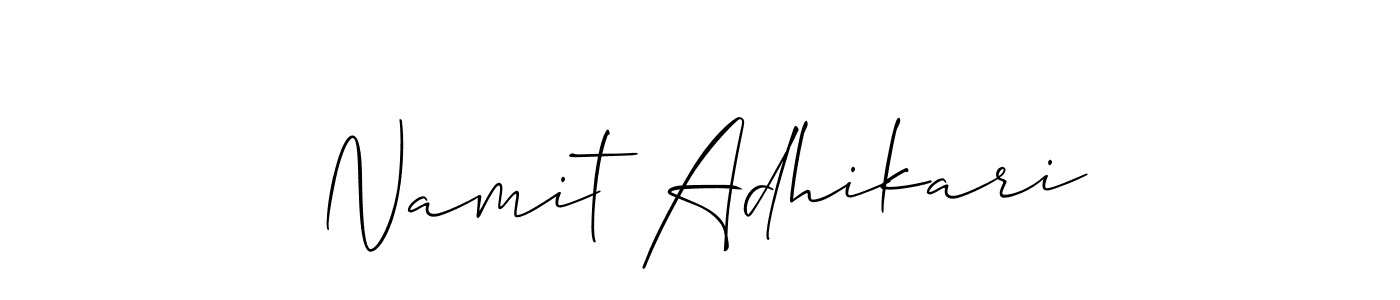 Similarly Allison_Script is the best handwritten signature design. Signature creator online .You can use it as an online autograph creator for name Namit Adhikari. Namit Adhikari signature style 2 images and pictures png