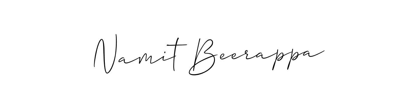 Create a beautiful signature design for name Namit Beerappa. With this signature (Allison_Script) fonts, you can make a handwritten signature for free. Namit Beerappa signature style 2 images and pictures png